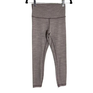 Lululemon Wunder Under High-Rise Tight 25" Space Frosted Mulberry-sz 6